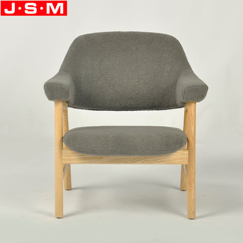 Hot Sale Grey Upholstery Armchair Wooden Frame Single Seat Armchair