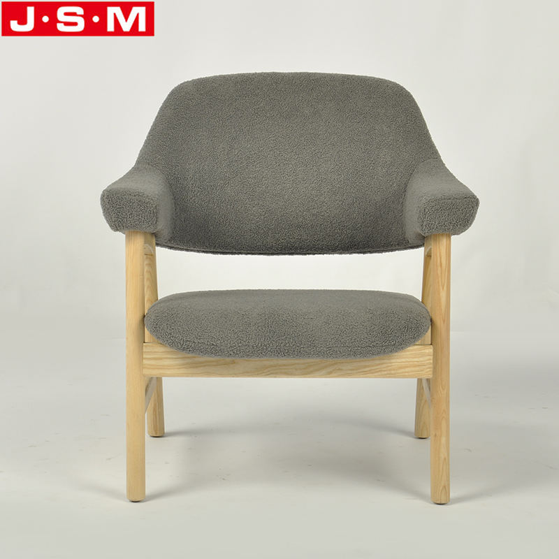 Hot Sale Grey Upholstery Armchair Wooden Frame Single Seat Armchair