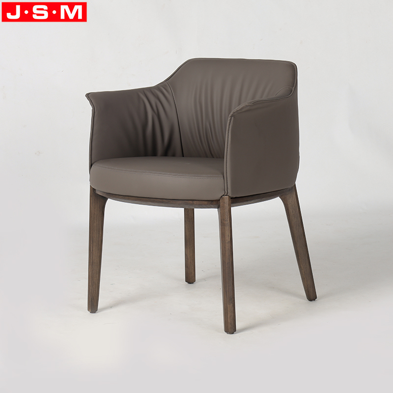 Modern Leather Dining Room Restaurant Furniture Hotel Wooden Dinning Chairs