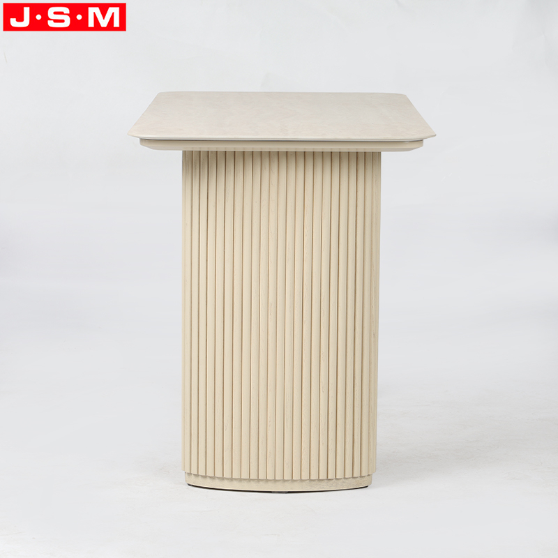 Ash Timber Leg Nordic Dinner Set Furniture Ash Wood Artificial Rattan Dining Table