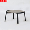 Natural Marble Top Small Round Wooden Low Coffee Table For Bedroom