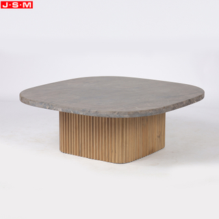Tea Party Table Decorations Modern Round Black Tea Table Stone Top Tea Table Wood Top/artificial Stone Top/natural Stone Top Ash Timber Base