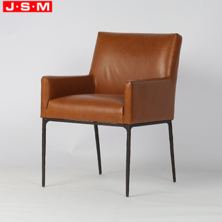 Restaurant Furniture Factory Poltrona Sillas De Comedor Comfortable Cushion Seat Leather Modern Dining Chairs for Dining Table