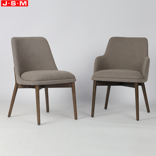 Nordic Modern Wooden Dining Chair Armless Upholstered Dining Room Chairs With Cushion Seat for Hotel Restaurant