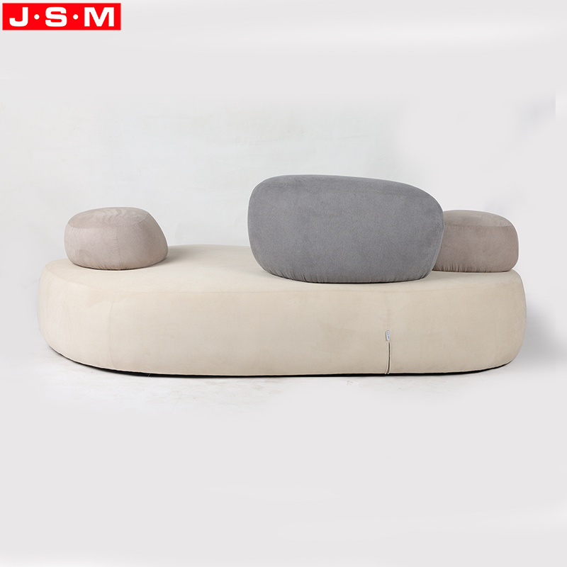 Living Room Armless Modular Sofa Furniture Modern White molded foam with fabric