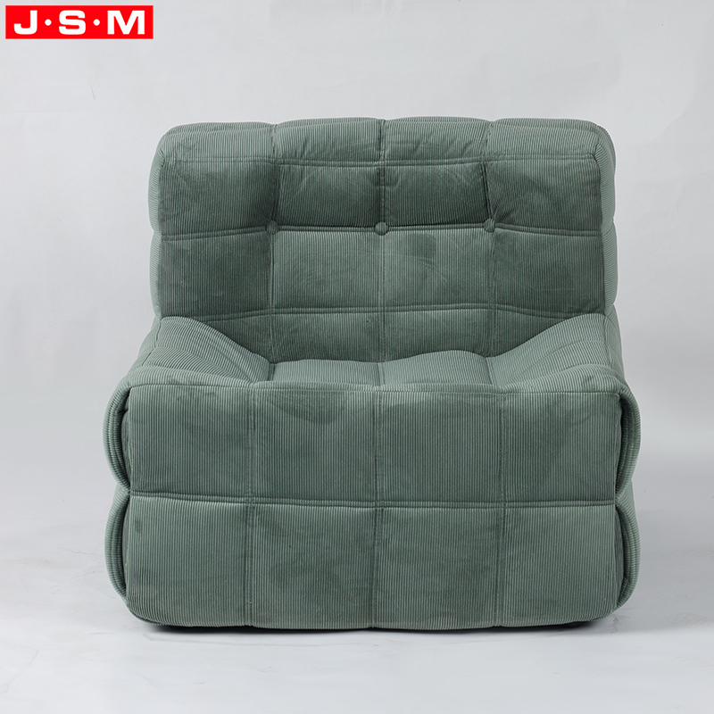 Cheap Simple Tufty Leather Furniture Recliner Living Room Italian Sofa Molded Foam with Fabric