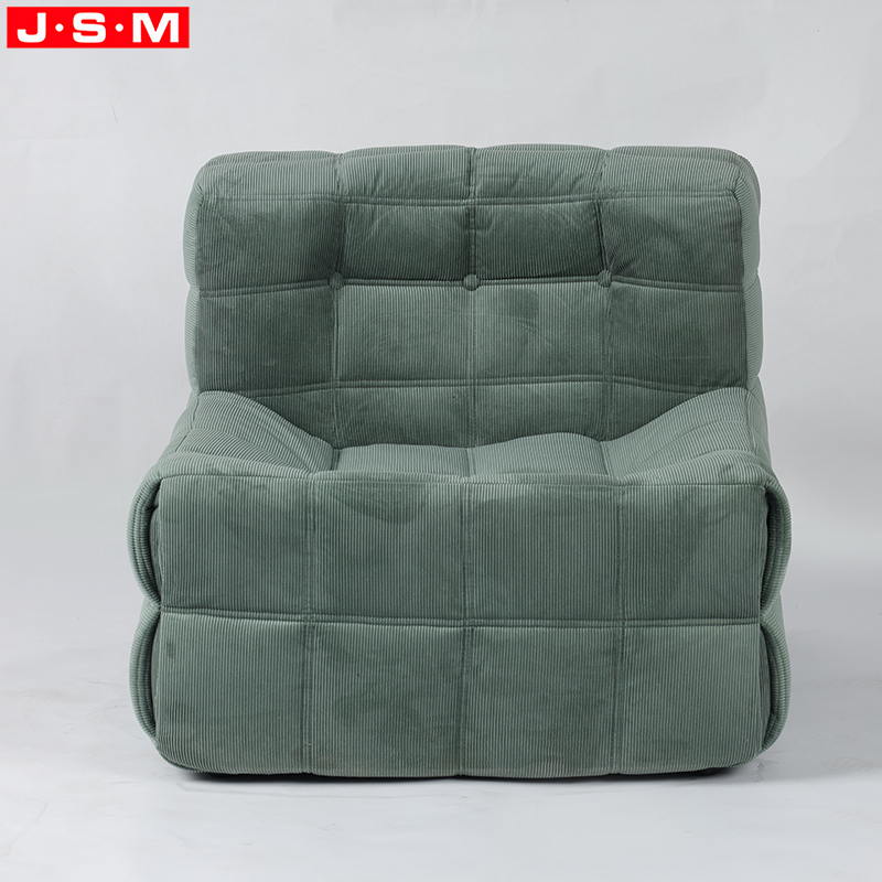 Cheap Simple Tufty Leather Furniture Recliner Living Room Italian Sofa Molded Foam with Fabric