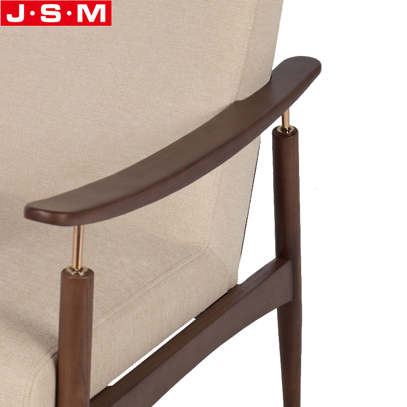 American ash frame Single Sitting Room Arm Chair fabric or PU upholstery Living Room Armchair
