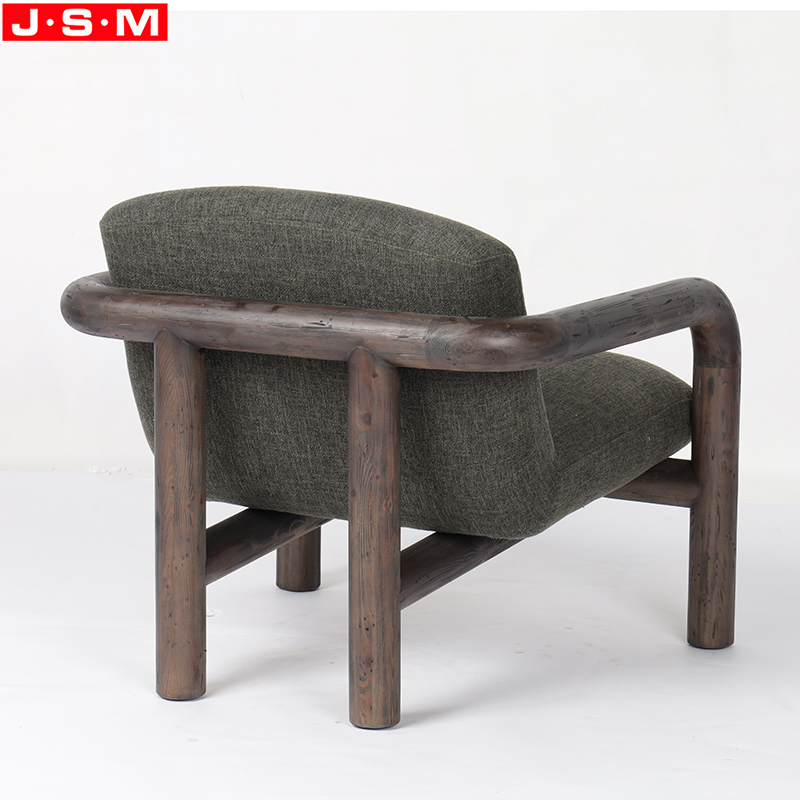 Modern Wooden Solid Wood Lounge Armchair Living Room Dining Leisure Armchair Inflatable Armchair