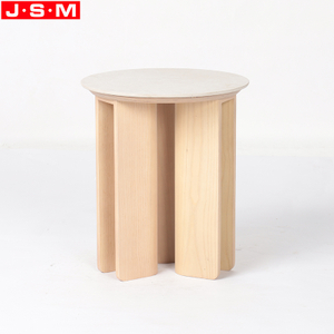 Modern Homemade Living Room Center Black Wooden Ceramic Top Ash Timber Base