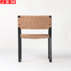 Modern Leather Dining Room Restaurant Paper Rope Back And Seat