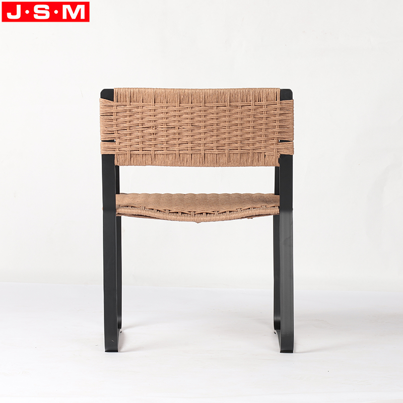Modern Leather Dining Room Restaurant Paper Rope Back And Seat