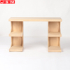 Golden Chrome Decoration Plywood with Ash Veneer Carcase Computer Desk For Home Office