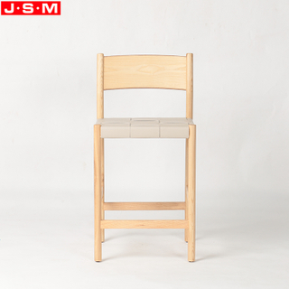 New Arrival No Stackable Ash Timber Frame Stool Comfortable Fashion High Stool For Home Office Bar