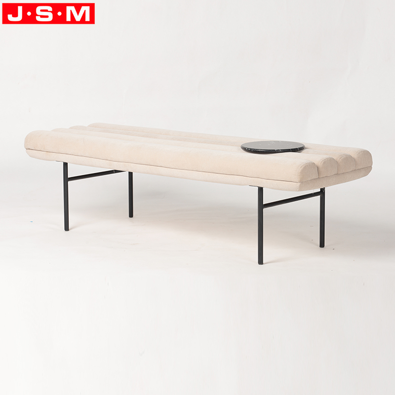 Good Quality Customized Colors Metal Base Cushion Seat Bench For Living Room