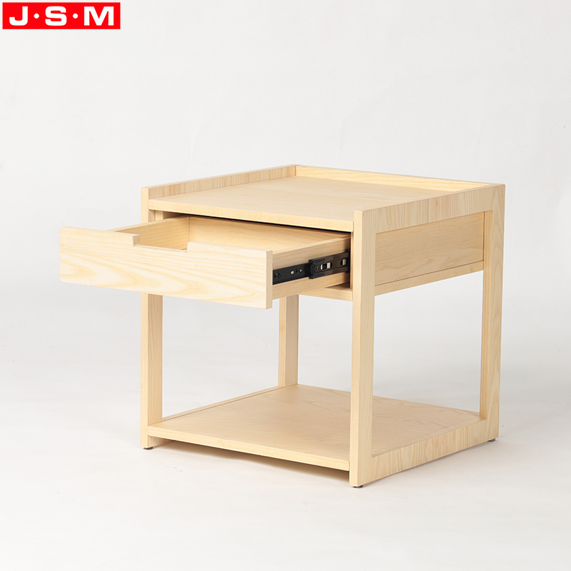 Good Quality Ash Timber Bedside Cabinet Furniture Simple Style Bedside Cabinet With Drawers
