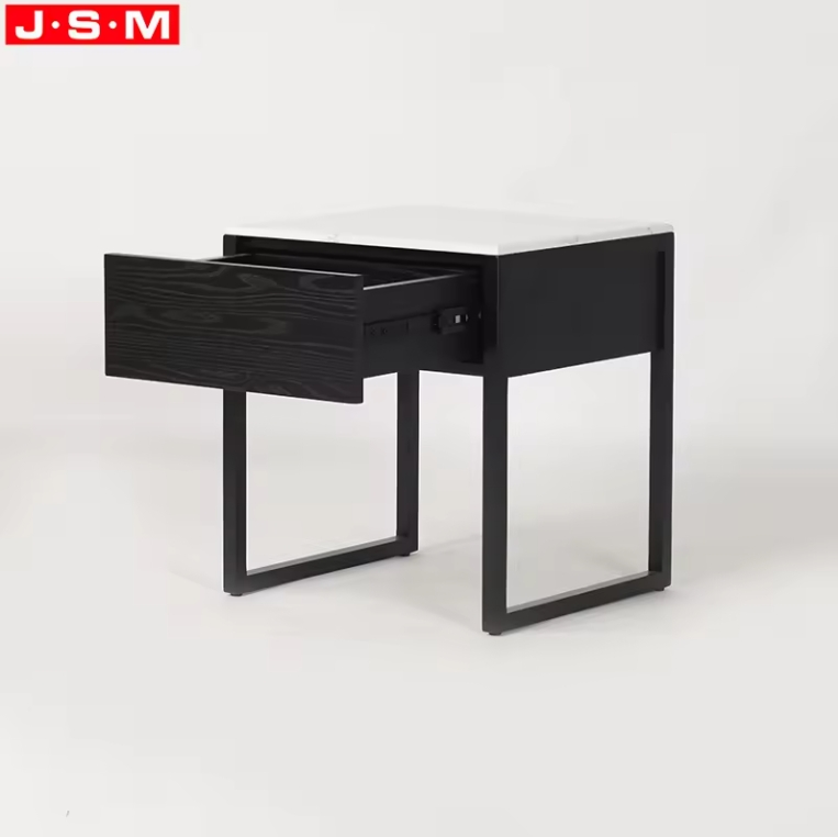 New Product Customized Colors Home Hotel Furniture Bedroom Stone Top Bedside Cabinet With Drawers Storage