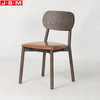 Modern Nordic Design Wooden Legs Restaurant Cafe Dining Chair With Cushion Seat