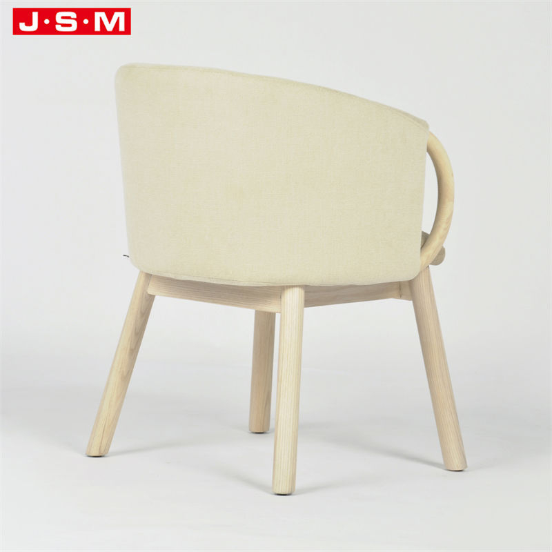 Nordic Solid Timber Retro Leather Outdoor Dining Chair With Armlegs
