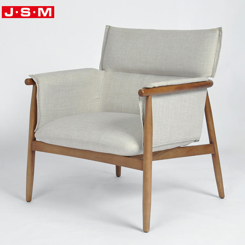 China Design Furniture Chaise Wooden Lounge Fabric Hairdressing Dinning Office Japandi Leisure Armchair Chair