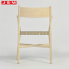 2022 New Designer Cream Caramel Leather Room Furniture Dining Chair With Arms
