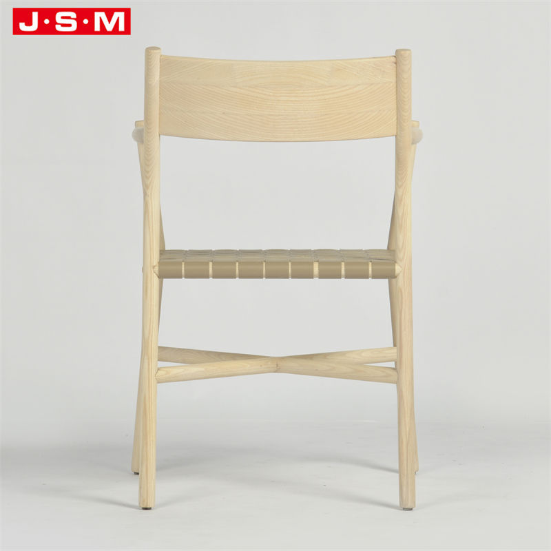2022 New Designer Cream Caramel Leather Room Furniture Dining Chair With Arms