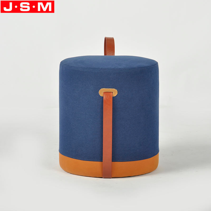 Handy Portable Stool Modern Living Room Seating Small Upholstered Ottoman Stool