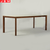 Modern Luxury Rock Slab Table Top Patio Restaurant Ash Timber Base Big Dining Table