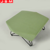 Modern Stylish Leisure Furniture Interior Room Wooden Green Ottoman Stool With Metal Legs