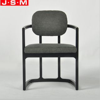 Modern Design Home Furniture Fabric Upholstery Ash Timber Base Dining Chairs