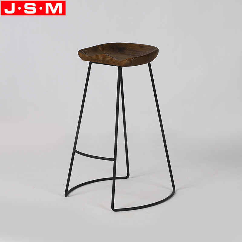 Tall Wooden Bar Stools Counter Height Tan Stool Kitchen Modern Metal Legs Club Stools