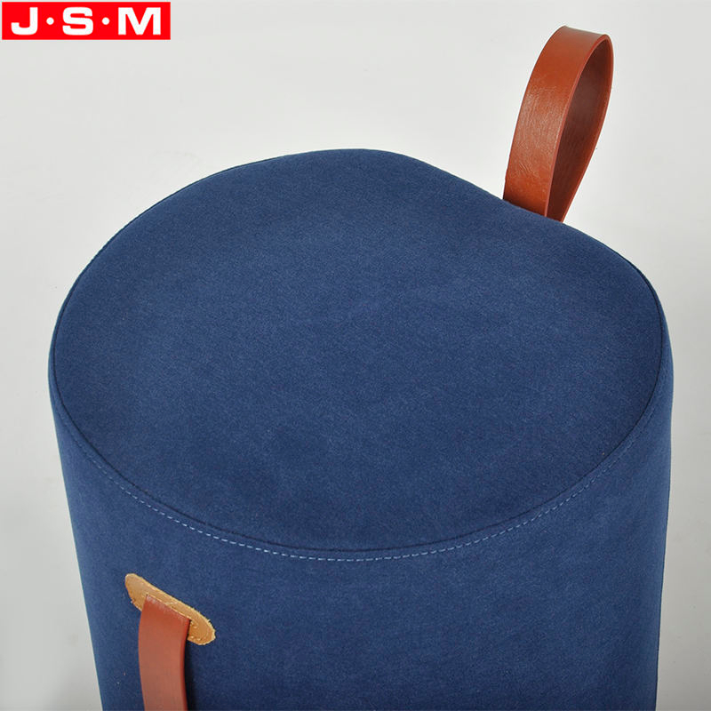Handy Portable Stool Modern Living Room Seating Small Upholstered Ottoman Stool