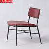 French Metal High Back Accent Leather Living Room Seating Chairs Armchair