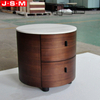 Round Home Furniture Bedroom Small Rock Slab Table Top Bedside Table Nightstand