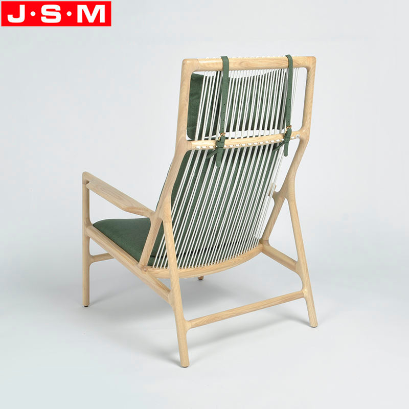 Solid Wood Frame Fabric Ottoman Living Room Furniture Home Stool Ottoman