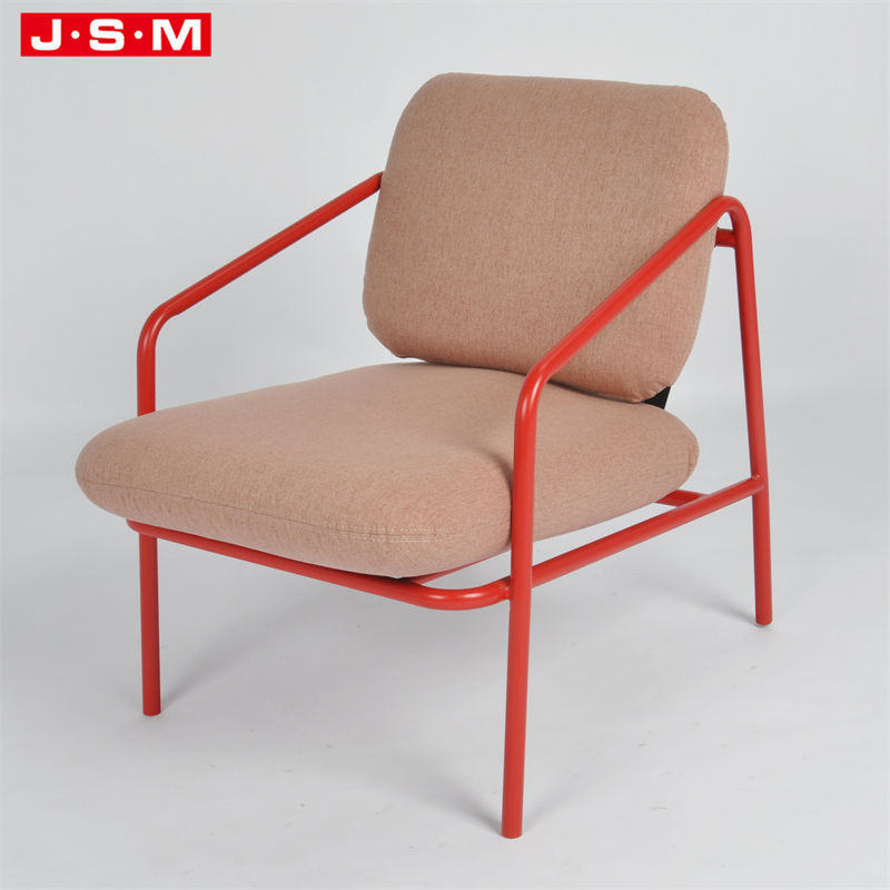 Quality Wabi-Sabi Style Leisure Home Office Chair Cushioned Armchairs With Metal Leg