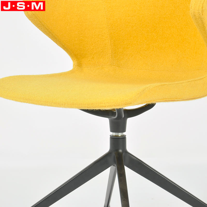 Custom Design Executive Home Visitor Yellow Aluminum Swivel Armless Office Chair