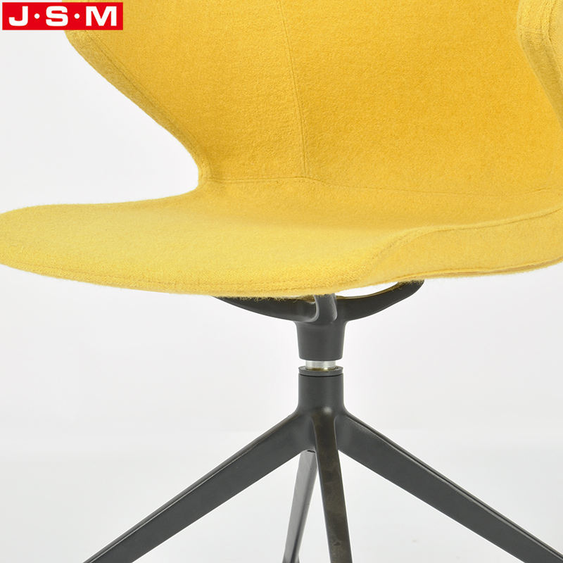 Custom Design Executive Home Visitor Yellow Aluminum Swivel Armless Office Chair