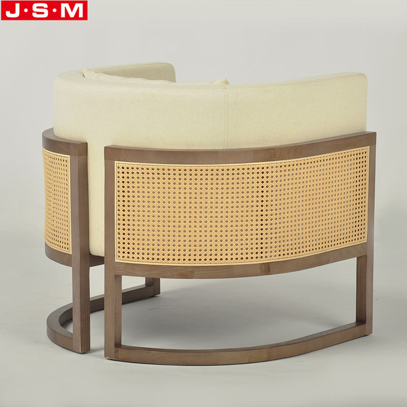 Contemporary Design Ash Timber Base Sofa Back Armrest Single Sofa Armchair
