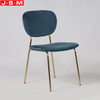 Nordic Soft Metal Legs Home Modern Minimalist Coffee Chair Fabric Dinning Chair