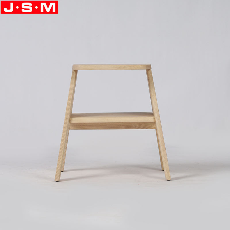 High Quality Oak Ash Timber Wood 2 Steps Ladder Stool Adult Kitchen Stool Chair