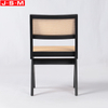 High Quality Antique Plastic Rattan Back And Seat Wood Dining Chairs