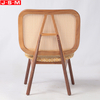 Wholesale Outdoor Nordic Modern Teak Wood Plastic Rattan Armchair Leisure Chair