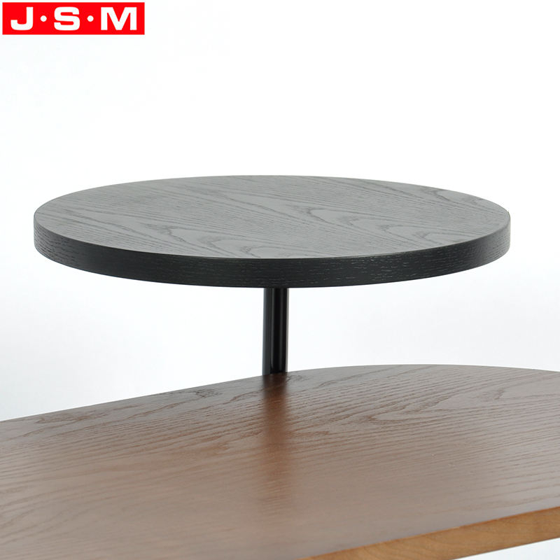 New Design Veneer Table Top Coffee Table Furniture Metal Base Coffee Shop Tea Table