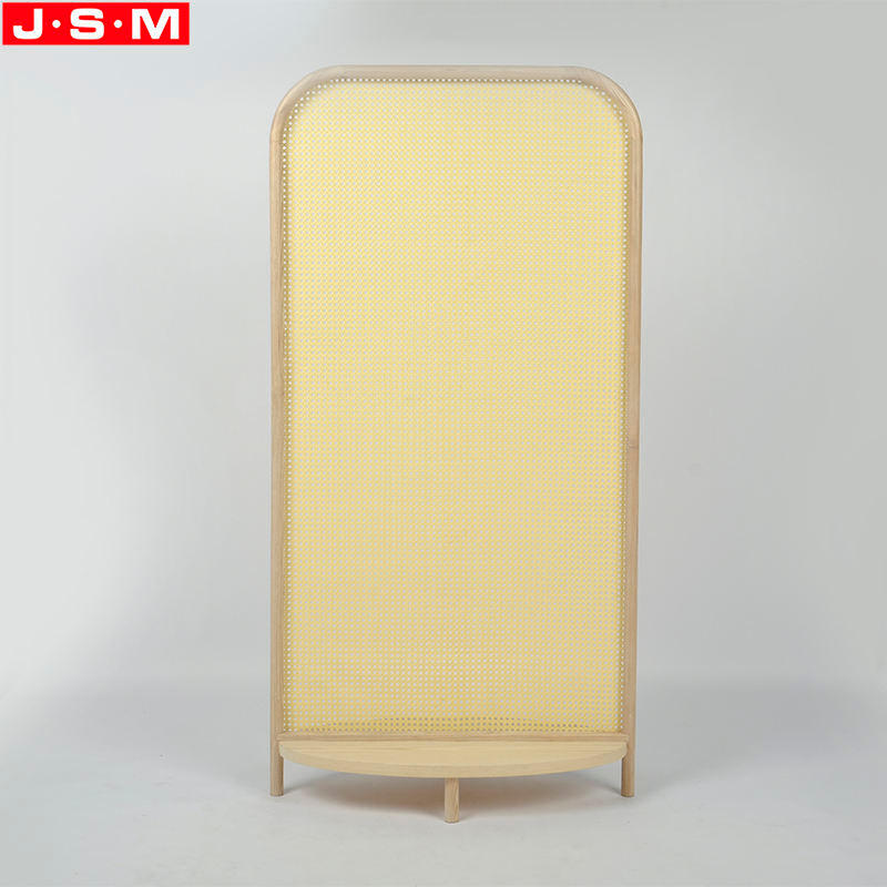 Wooden Plastic Rattan Back Living Room Floor Shelf For Bedroom And Office