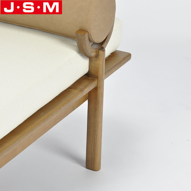 High Quality Hotel Indoor Outdoor Park Garden Cafe Wooden Seated Bench With Cushion