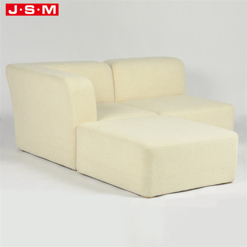 Modern Designer Italian Home White Furniture 2 Seater Modular Wooden Sofa