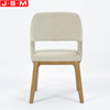 Modern Hotel Dining Room Restaurant Wooden Fabric White Dining Chair Cover