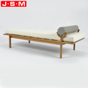 High Quality Hotel Indoor Outdoor Park Garden Cafe Wooden Seated Bench With Cushion