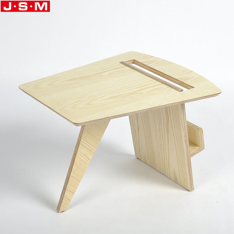 Good Price Outdoor Portable Stool Veneer Plywood Wooden Ottoman Stool